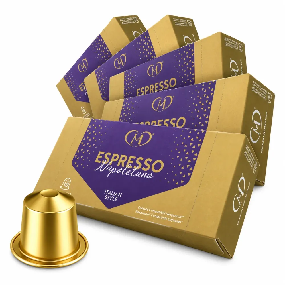 Cofanetto Capsule Compatibili Nespresso®* Espresso Napoletano in Alluminio
