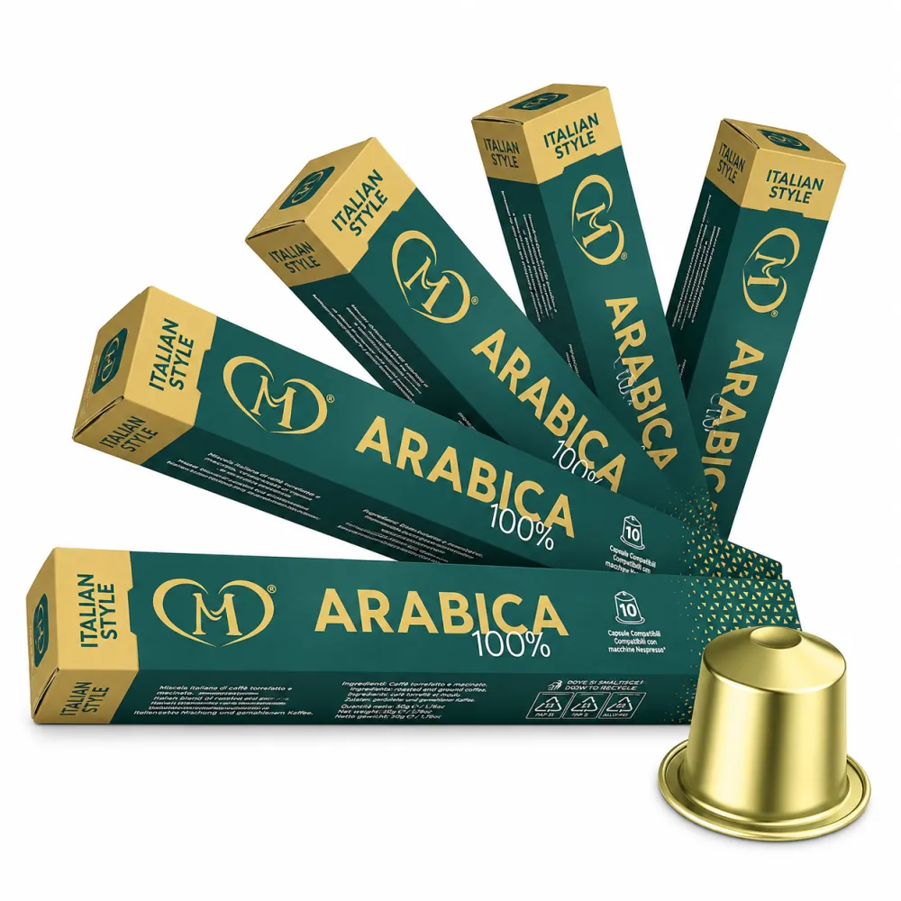 Capsule Compatibili Nespresso®* Arabica in Alluminio – Tubo